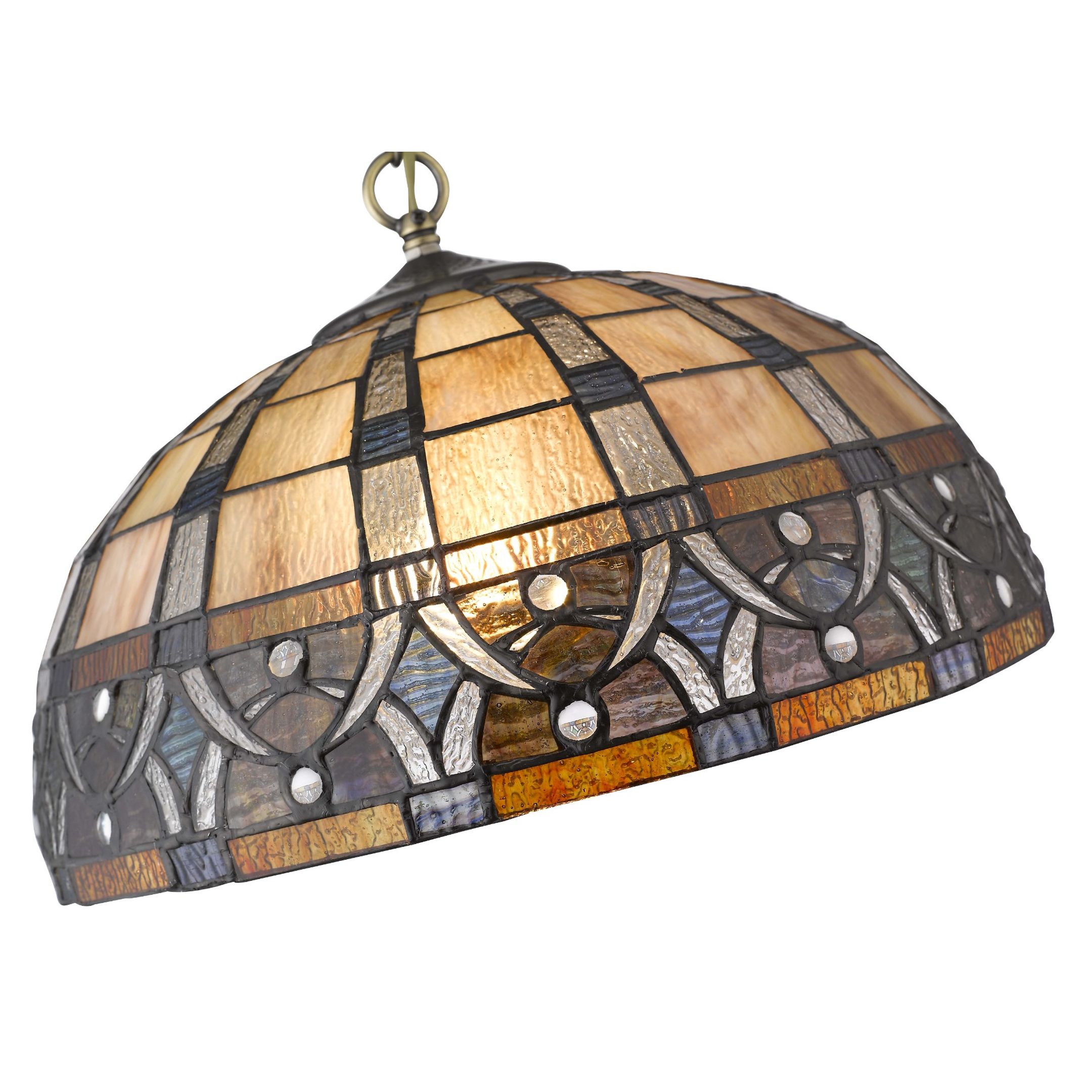 824-806-02 VELANTE Стиль Tiffany светильник подвесной, E27, 2x60W