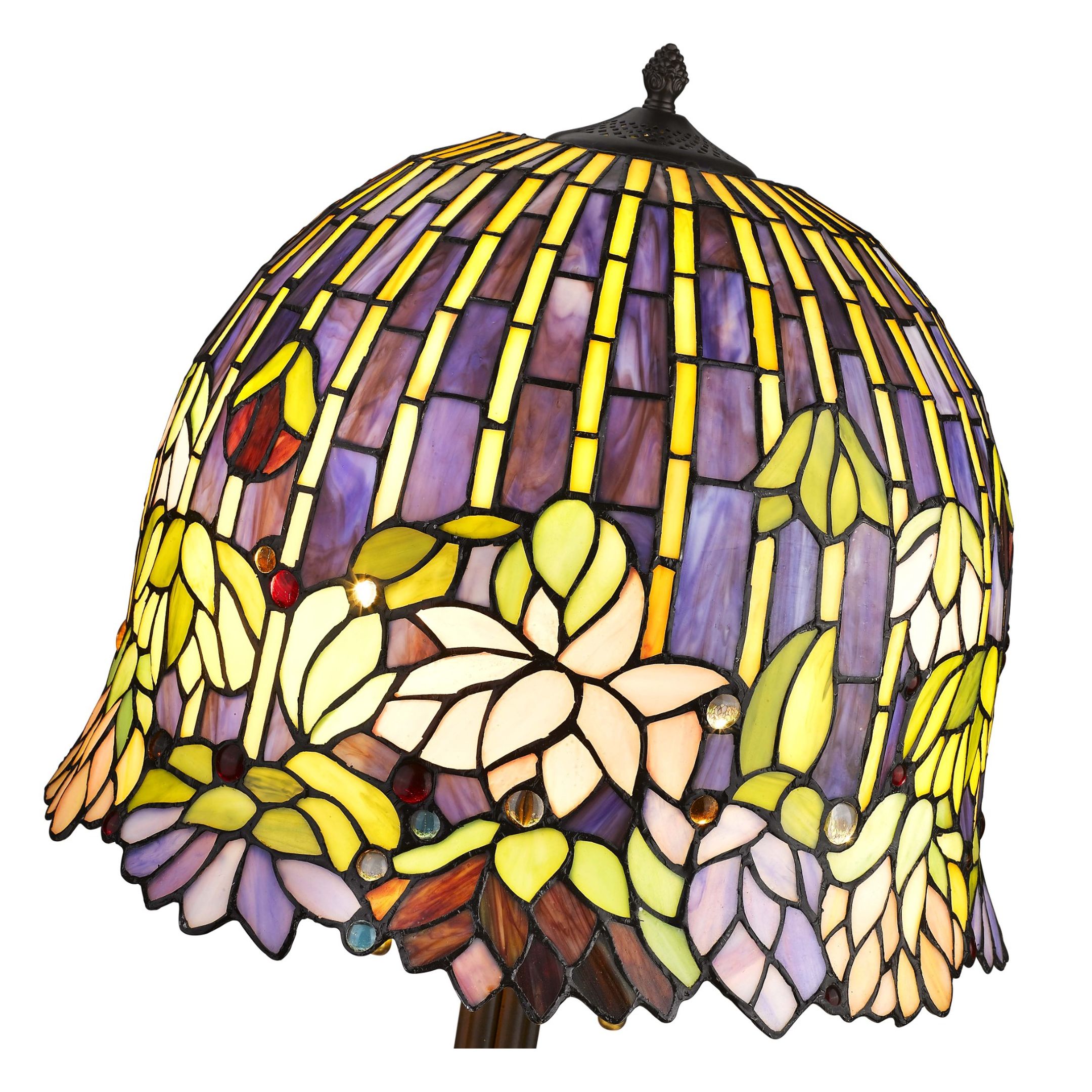 883-804-02 VELANTE Стиль Tiffany светильник настольный, E27, 2x60W
