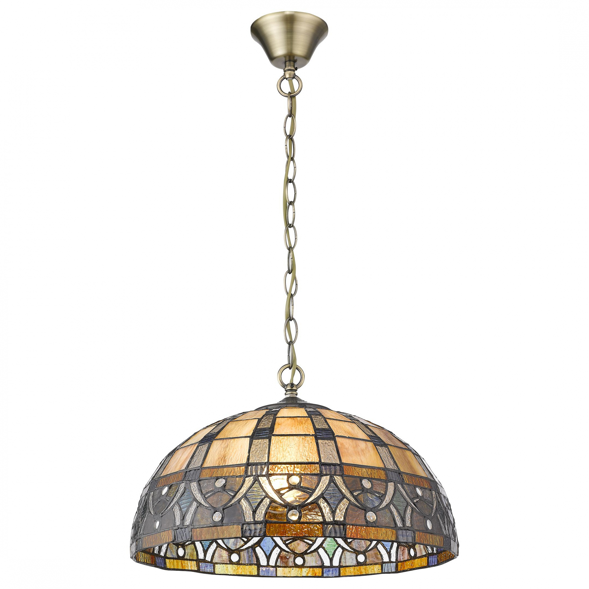 824-806-02 VELANTE Стиль Tiffany светильник подвесной, E27, 2x60W