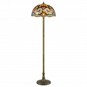 818-805-03 VELANTE Стиль Tiffany светильник напольный, E27, 3x60W