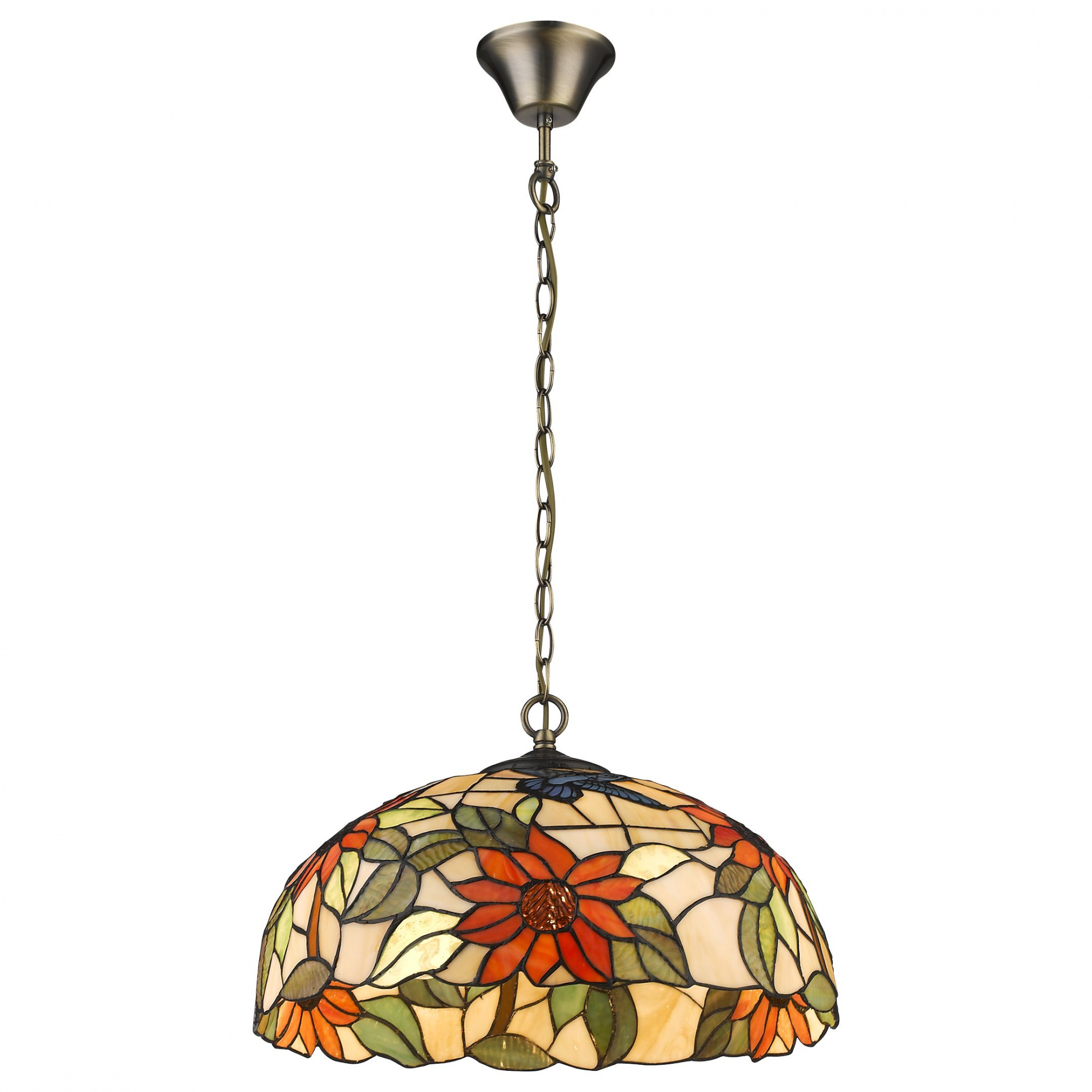 817-806-02 VELANTE Стиль Tiffany светильник подвесной, E27, 2x60W