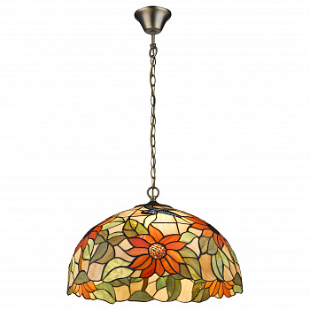 817-806-03 VELANTE Стиль Tiffany светильник подвесной, E27, 3x60W