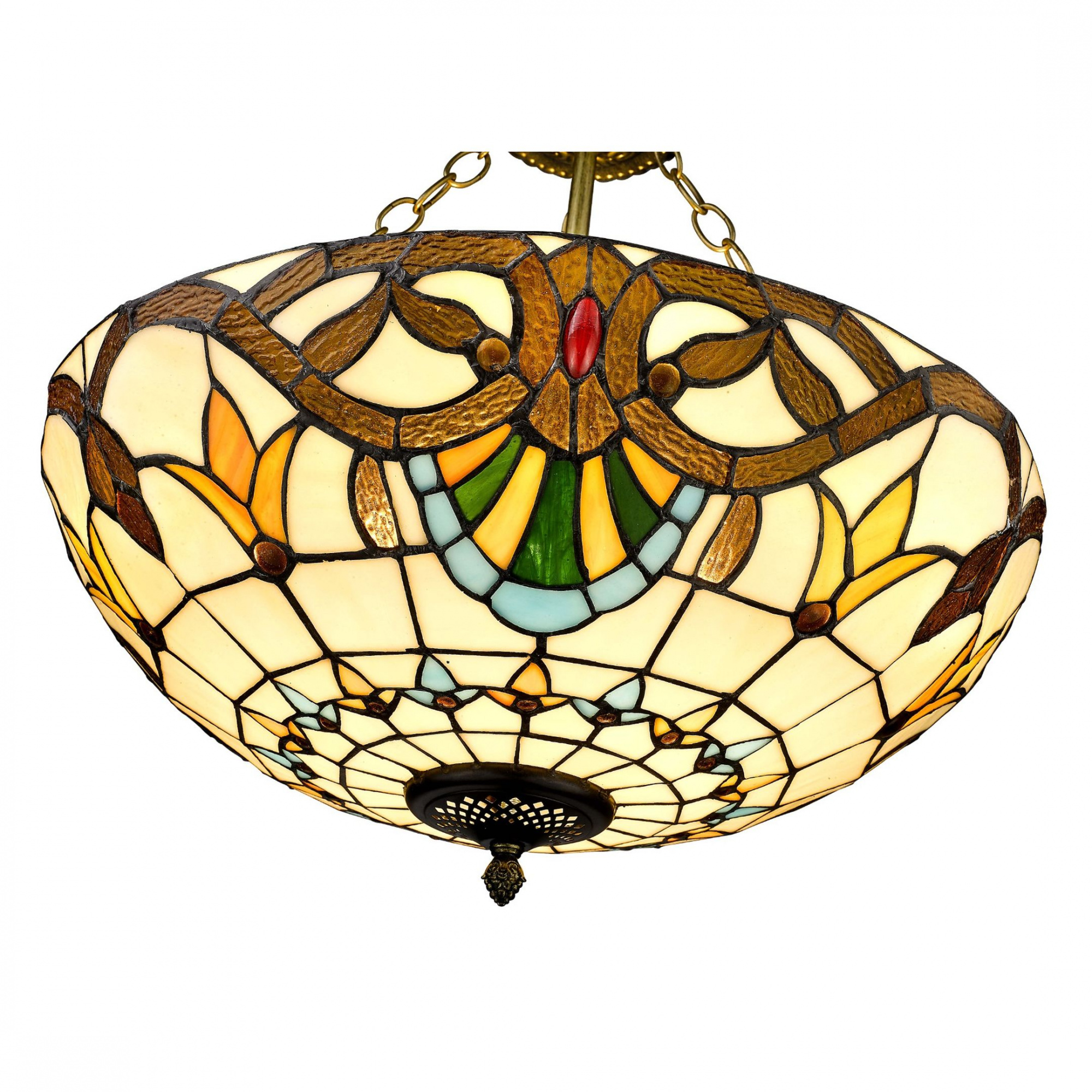 830-807-03 VELANTE Стиль Tiffany светильник подвесной, E27, 3x60W