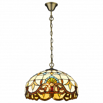 830-806-02 VELANTE Стиль Tiffany светильник подвесной, E27, 2x60W