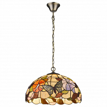816-806-02 VELANTE Стиль Tiffany светильник подвесной, E27, 2x60W