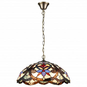 826-806-03 VELANTE Стиль Tiffany светильник подвесной, E27, 3x60W