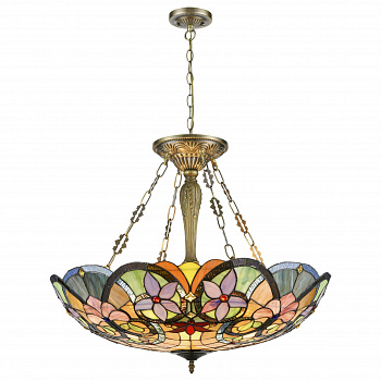 818-807-06 VELANTE Стиль Tiffany светильник потолочный, E27, 6x60W