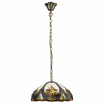 815-806-02 VELANTE Стиль Tiffany светильник подвесной, E27, 2x60W