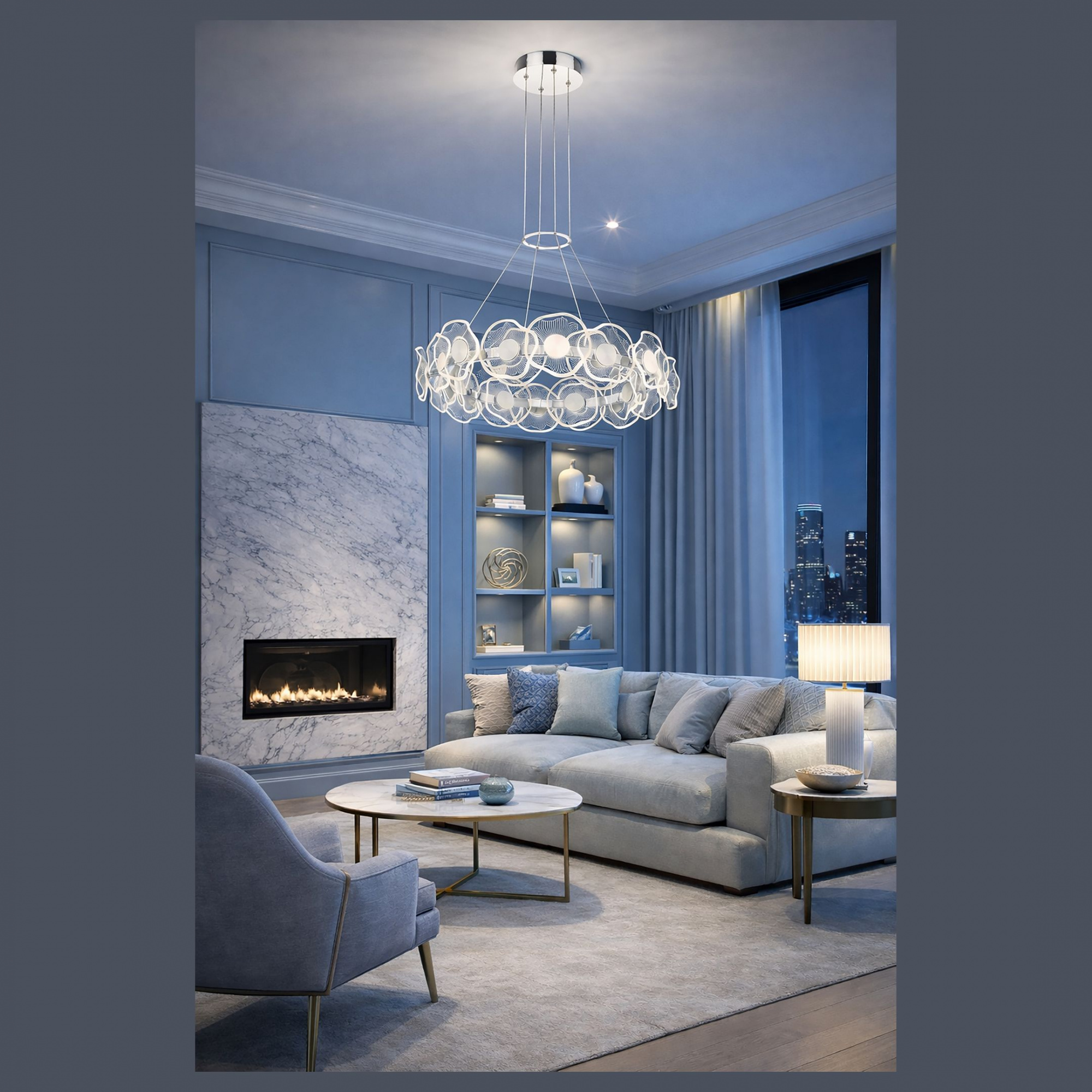 WE453.24.103 WERTMARK HELENA светильник подвесной, LED, 2x48W, 2700/4000/6500K