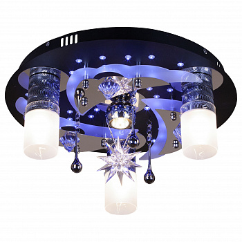 176-207-04 VELANTE Светильники с LED светильник потолочный E27(LED), 3x7W + MR11, 1x20W